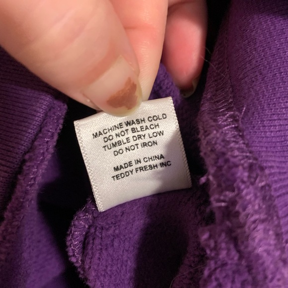 Teddy Fresh Mens hoodie size Large colorblock heavyweight - Picture 8 of 10